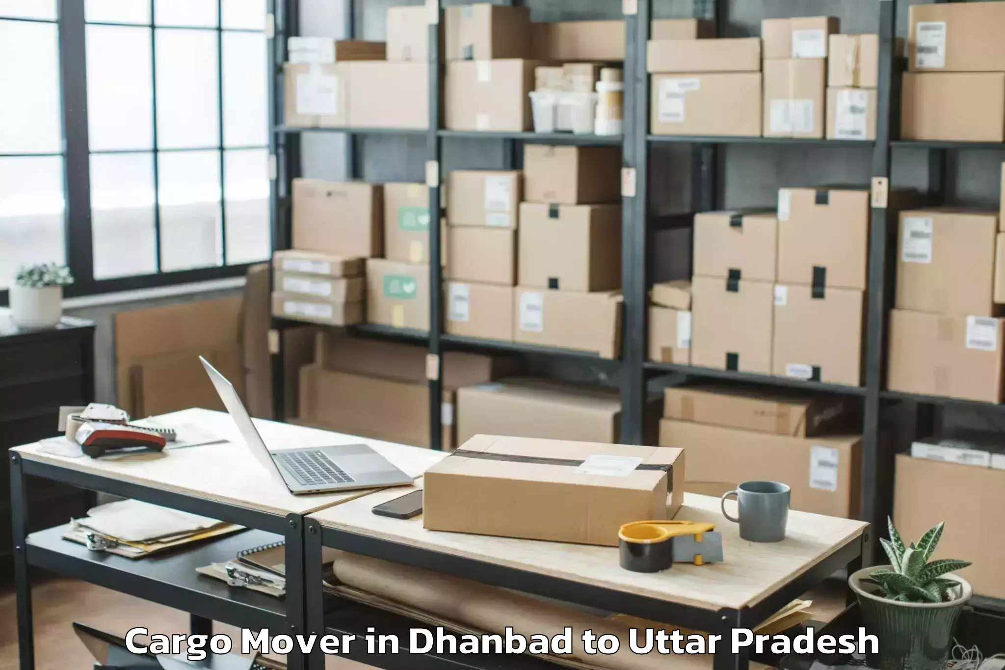 Book Dhanbad to Safipur Cargo Mover Online